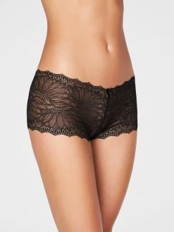 Fredericks Of Hollywood Saffron Floral Lace Boyshorts Panties