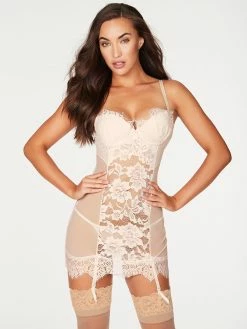 Fredericks Of Hollywood Stephanie Lace And Mesh Eyelash Chemise Lingerie