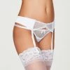Fredericks Of Hollywood Gartered Lingerie Alexie Mesh And Satin Garter Belt