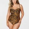 Fredericks Of Hollywood Plus Size Bondi Heat Classic One Piece