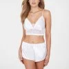 Fredericks Of Hollywood Lingerie Delphine Satin Cropped Cami Set