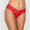 Fredericks Of Hollywood Bridget Stretch Cotton And Lace Thong