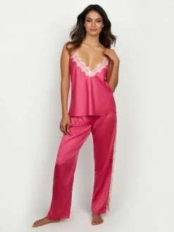 Fredericks Of Hollywood Plus Size Erina Satin And Lace Pj Set