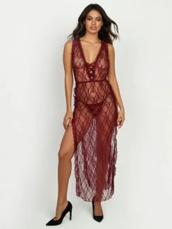 Fredericks Of Hollywood Plus Size Laurie All Over Lace Gown