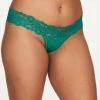 Fredericks Of Hollywood Bridget Stretch Cotton And Lace Thong Thongs & Tangas