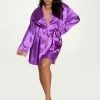 Fredericks Of Hollywood Lingerie Aspen Mae Satin And Lace Robe