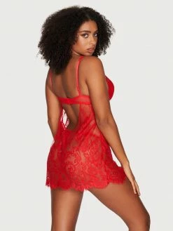 Fredericks Of Hollywood Lingerie Mayzie Eyelash Lace Babydoll