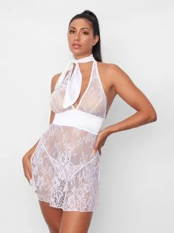 Fredericks Of Hollywood Elodie Satin Bow Babydoll