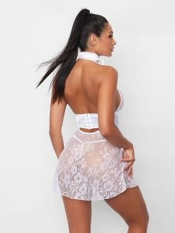 Fredericks Of Hollywood Elodie Satin Bow Babydoll