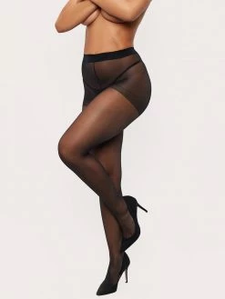 Fredericks Of Hollywood Accessories Kerri Sheer Crotchless Stockings