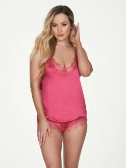Fredericks Of Hollywood Seductive Satin Fiona Lee Short Pj Set