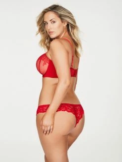 Fredericks Of Hollywood Lyndal Embroidered Mesh Balconette Full Figure Bra Full Figure Bras 32D-42F