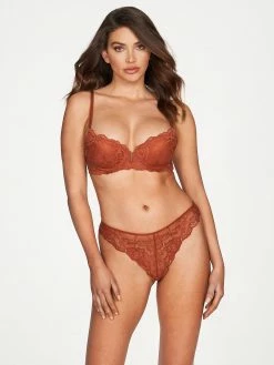 Fredericks Of Hollywood Inge Lace Plunge Push Up Bra Bras