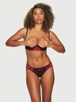 Fredericks Of Hollywood Bras Lux Lace Over Satin Shelf Bra