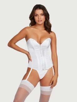 Fredericks Of Hollywood Satin Zipper Corset