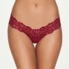 Frederick's Of Hollywood Bridget Stretch Cotton And Lace Thong Panties