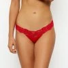 Fredericks Of Hollywood Thongs & Tangas Bridget Stretch Cotton And Lace Thong