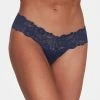 Fredericks Of Hollywood Bridget Stretch Cotton And Lace Thong Panties