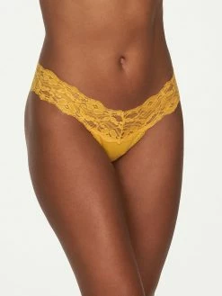 Fredericks Of Hollywood Bridget Stretch Cotton And Lace Thong