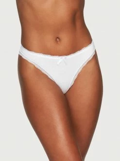Fredericks Of Hollywood Panties Cora Cotton And Lace Thong
