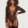 Fredericks Of Hollywood Lingerie Lola Lee Long Sleeve Bodysuit