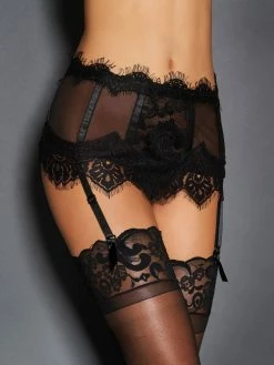 Fredericks Of Hollywood Stephanie Eyelash Lace Garter Thong