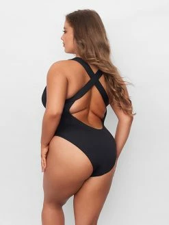 Fredericks Of Hollywood Naxos Low Plunge Neck One Piece