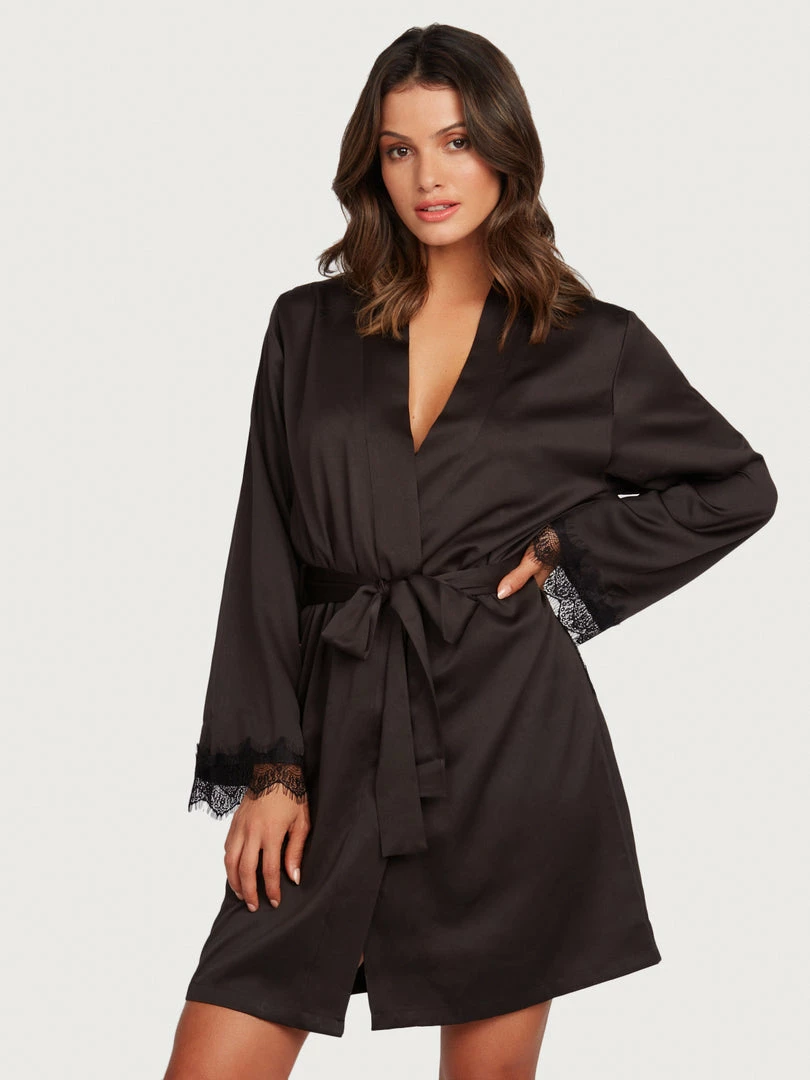 Fredericks Of Hollywood Erina Satin And Lace Robe Lingerie 1 Fredericks Of Hollywood Erina Satin And Lace Robe Lingerie