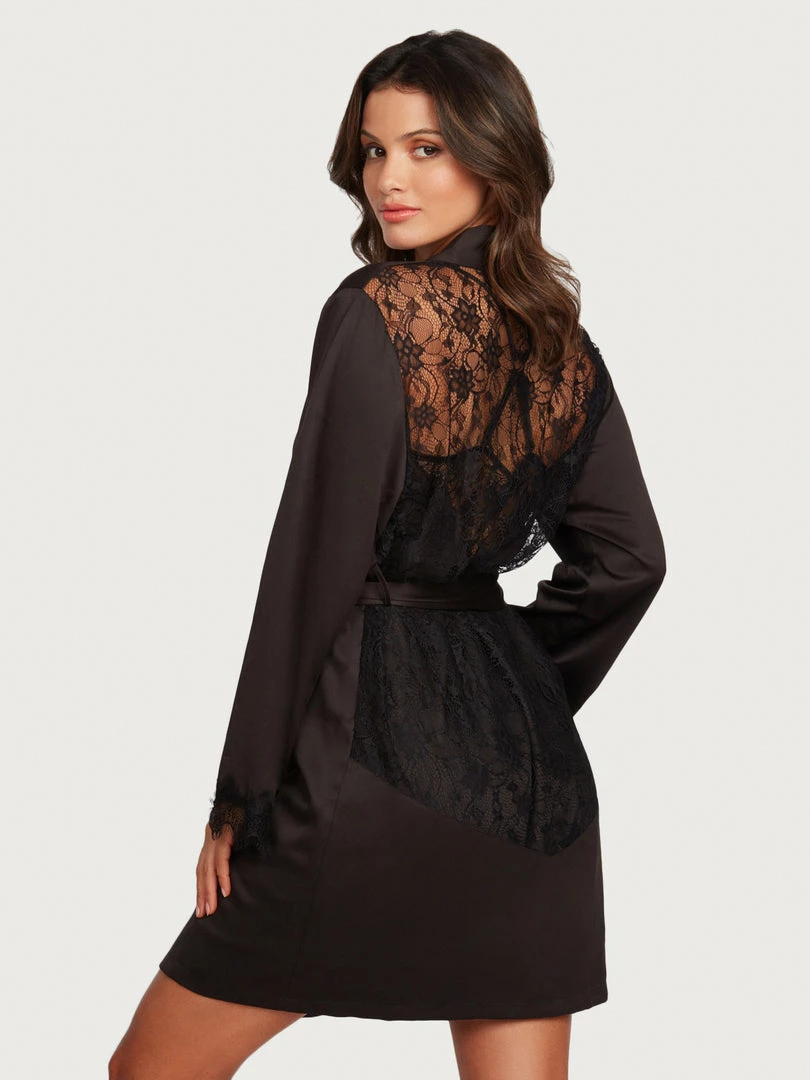 Fredericks Of Hollywood Erina Satin And Lace Robe Lingerie 2 Fredericks Of Hollywood Erina Satin And Lace Robe Lingerie