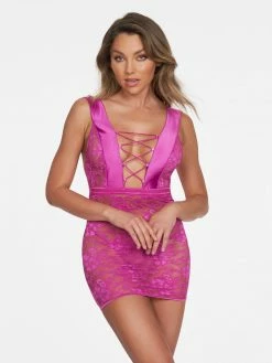 Fredericks Of Hollywood Lingerie Belle Lucia Plunge Chemise