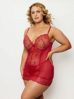 Fredericks Of Hollywood Hannah Belle Lace And Satin Chemise Lingerie