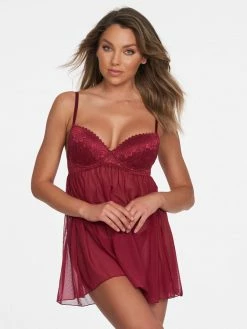 Fredericks Of Hollywood Minnie Lace Contour Cup Chemise Lingerie