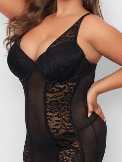 Fredericks Of Hollywood Dixon Lace And Mesh Chemise