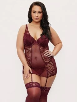 Fredericks Of Hollywood Dixon Lace And Mesh Chemise
