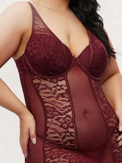 Fredericks Of Hollywood Dixon Lace And Mesh Chemise