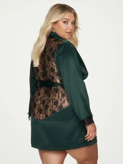 Fredericks Of Hollywood Erina Satin And Lace Robe
