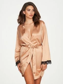 Fredericks Of Hollywood Erina Satin And Lace Robe