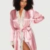 Fredericks Of Hollywood Aspen Mae Satin And Lace Robe Lingerie