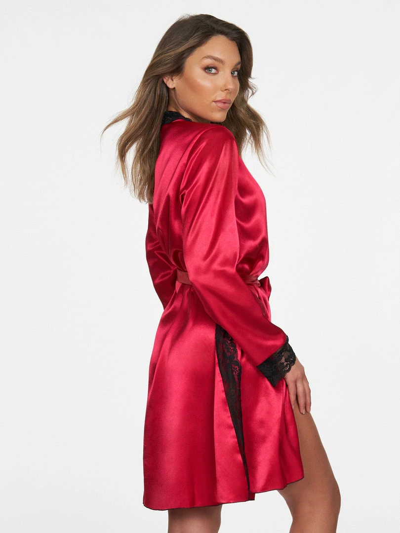 Fredericks Of Hollywood Aspen Mae Satin And Lace Robe 2 Fredericks Of Hollywood Aspen Mae Satin And Lace Robe