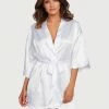 Fredericks Of Hollywood Izzy Lee All Over Satin Robe Lingerie