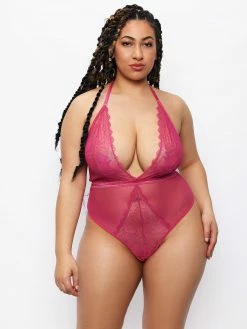 Fredericks Of Hollywood Lingerie Saffron Floral Lace Teddy