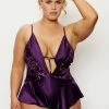 Fredericks Of Hollywood Asha Velvet And Lace Teddy Lingerie
