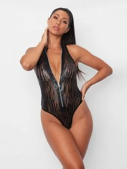 Fredericks Of Hollywood Bree Zebra Teddy