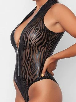 Fredericks Of Hollywood Bree Zebra Teddy