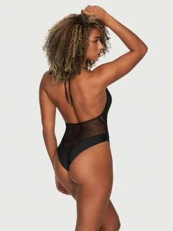 Fredericks Of Hollywood Katya Halter Lace And Mesh Teddy 4 Fredericks Of Hollywood Katya Halter Lace And Mesh Teddy