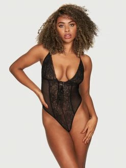 Fredericks Of Hollywood Jaidynn Lace And Mesh Teddy