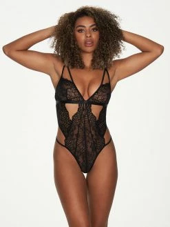 Fredericks Of Hollywood Wynter Open Crotch Lace Teddy