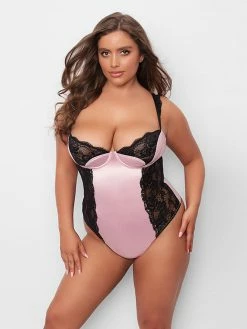 Fredericks Of Hollywood Lingerie Ilana Satin And Lace Teddy