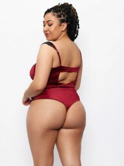 Fredericks Of Hollywood Georgine Velvet And Lace Teddy