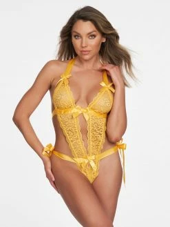 Fredericks Of Hollywood Amelia Angelique Crotchless Teddy Lingerie